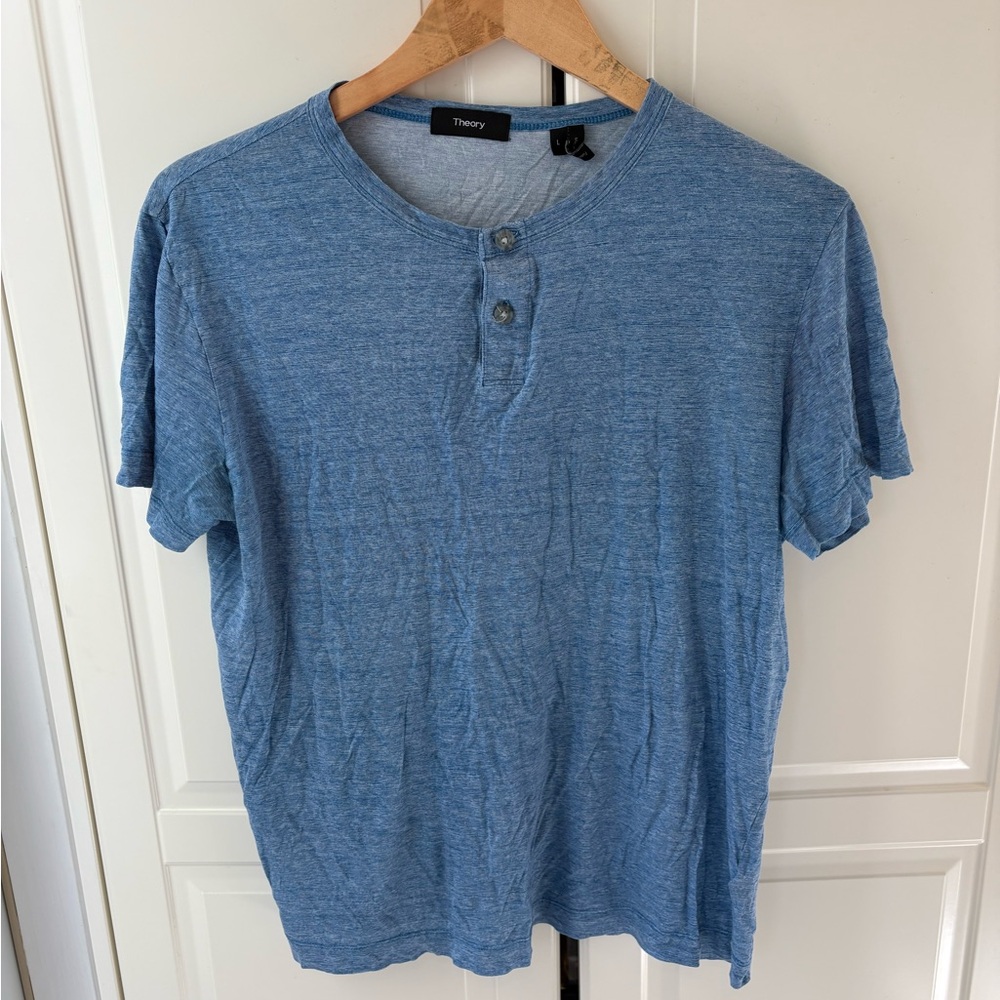 Theory Blue Short Sleeve Tee